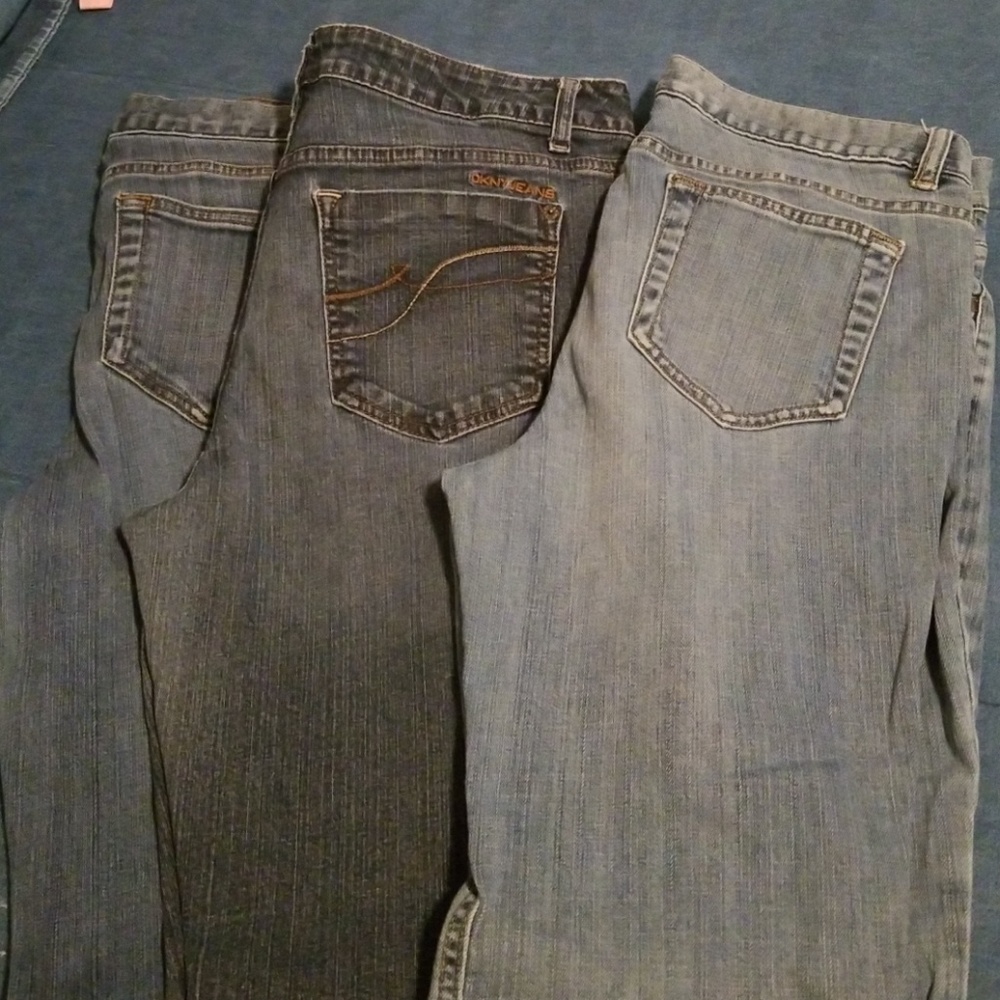 Set of 3 Lands End & DKNY Jeans Size 12